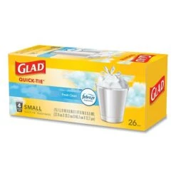 Glad® Febreze Freshness Quick-Tie Small Trash Bags, 4 Gal, 0.5 Mil, 8" X 18", White, 26 Bags/Box, 6 Boxes/Carton -Kleenex Shop 1853BE7F 3DB8 458D ADC0561187E43589 s7