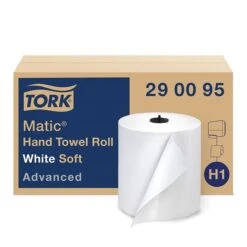 Tork Advanced Matic Hand Towel Roll, 7.7" X 900 Ft., White, 6 Rolls/Carton (TRK290095)