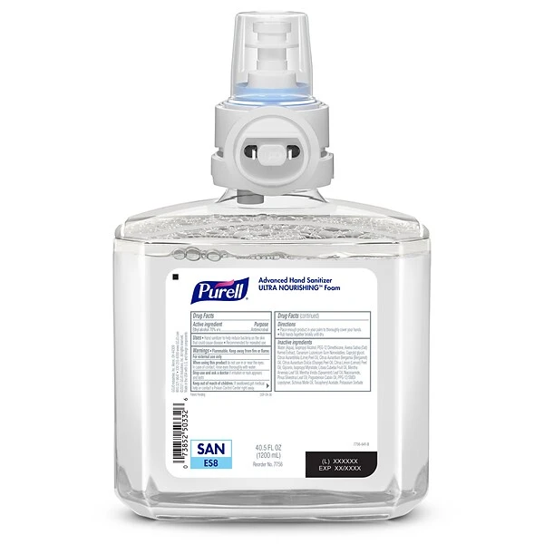 PURELL® Healthcare Advanced Foaming Hand Sanitizer Refill For ES8 Dispenser, 1200 ML, 2/CT (7756-02) 1 PURELL® Healthcare Advanced Foaming Hand Sanitizer Refill For ES8 Dispenser, 1200 ML, 2/CT (7756-02)