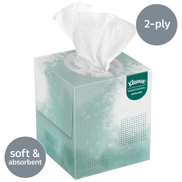 Kleenex Naturals Facial Tissue, 2-ply, 95 Tissues/Box, 36 Boxes/Pack (21272) 4 Kleenex Naturals Facial Tissue, 2-ply, 95 Tissues/Box, 36 Boxes/Pack (21272) - Image 4