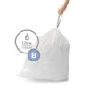Simplehuman Code B Custom Fit Drawstring Trash Bag Liner, (360 Count), 6 Liter / 1.6 Gallon