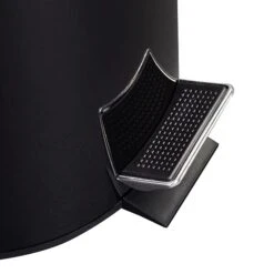 Honey-Can-Do Steel Round Step Trash Can With Lid, Black, 3.17 Gallon (TRS-05170)
