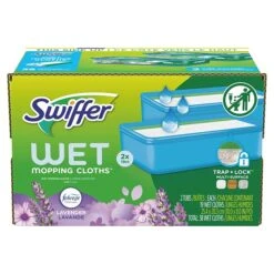 Swiffer Sweeper TRAP + LOCK Wet  Mop Cloth, Lavender, 38/Pack (00743)