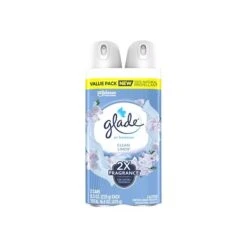 Glade® Glade Air Freshener Aerosol, Clean Linen Scent, 8.3 Oz., 2/Pack (346578)