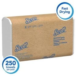 Scott Essential Recycled Multifold Paper Towels, 1-ply, 250 Sheets/Pack, 16 Packs/Carton (1840) -Kleenex Shop 8158F3CE 67CC 4AA3 B0E277A112D6B7B4 s7