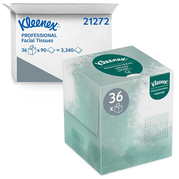 Kleenex Naturals Facial Tissue, 2-ply, 95 Tissues/Box, 36 Boxes/Pack (21272) 1 Kleenex Naturals Facial Tissue, 2-ply, 95 Tissues/Box, 36 Boxes/Pack (21272)