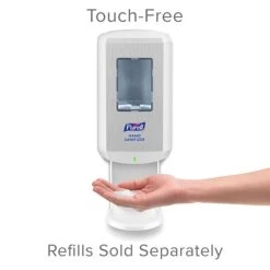PURELL CS6 Touch-Free Hand Sanitizer Dispenser, White, For 1200 ML PURELL CS6 Hand Sanitizer Refills (6520-01)