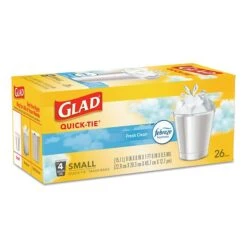 Glad® Febreze Freshness Quick-Tie Small Trash Bags, 4 Gal, 0.5 Mil, 8" X 18", White, 26 Bags/Box, 6 Boxes/Carton -Kleenex Shop 8A29DD5E 239D 4A81 93243710E0B5A2CB s7