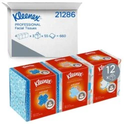 Kleenex Antiviral Facial Tissue, 3-Ply, 60 Sheets/Box, 12/Carton (21286CT)