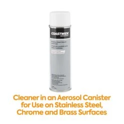 Coastwide Professional™ Stainless Steel Cleaner And Polish, Lemon Scent, 15 Oz., 6/Carton (CW58497-A)