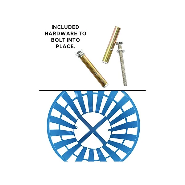 Alpine Metal Outdoor Recycling Receptacle, 38-Gallon, Black/Blue (479-38-BLU) 3 Alpine Metal Outdoor Recycling Receptacle, 38-Gallon, Black/Blue (479-38-BLU) - Image 3