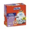 Hefty® Ultra Strong Scented Tall White Kitchen Bags, 13 Gal, 0.9 Mil, 23.75" X 24.88", White, 110/Box