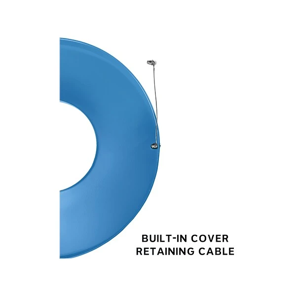 Alpine Metal Outdoor Recycling Receptacle, 38-Gallon, Black/Blue (479-38-BLU) 2 Alpine Metal Outdoor Recycling Receptacle, 38-Gallon, Black/Blue (479-38-BLU) - Image 2