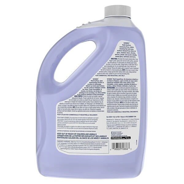 Windex Non-Ammoniated Multi-Purpose Cleaner, 128 Oz. (697262) 1 Windex Non-Ammoniated Multi-Purpose Cleaner, 128 Oz. (697262)
