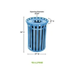 Alpine Metal Outdoor Recycling Receptacle, 38-Gallon, Black/Blue (479-38-BLU) 9 Alpine Metal Outdoor Recycling Receptacle, 38-Gallon, Black/Blue (479-38-BLU) -Kleenex Shop C71B6B95 551C 4D9A A43BE3725A85D1ED s7