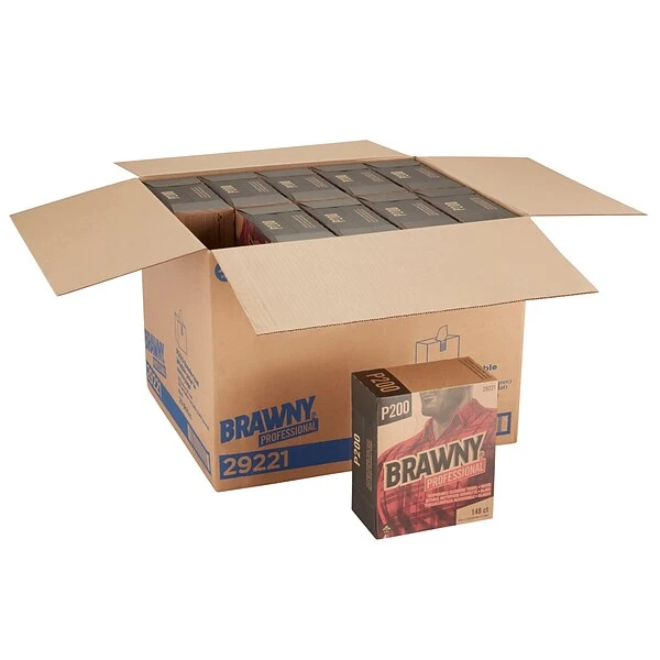 Brawny Professional P200 Disposable Cleaning Towel, White, 148 Towels/Box, 20 Boxes/Case (29221) 3 Brawny Professional P200 Disposable Cleaning Towel, White, 148 Towels/Box, 20 Boxes/Case (29221) - Image 3