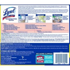Lysol Disinfecting Wipes, Lemon & Lime Blossom, 80 Wipes/Canister, 6 Canisters/Carton (1920077182CT) -Kleenex Shop D8951285 BB1C 4699 A821DAFAE96D123C s7