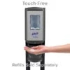 Purell CS 6 Automatic Floor Stand Hand Sanitizer Dispenser, Black/Chrome (7416-DS)
