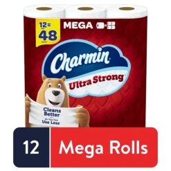 Charmin Ultra Strong Toilet Paper 12 Mega Rolls, 242 Sheets/Roll (04170/75321)