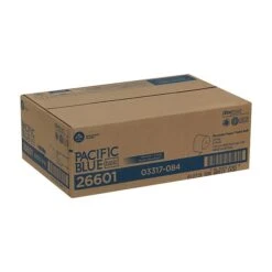 Pacific Blue Basic Recycled Hardwound Paper Towels, 1-ply, 800 Ft./Roll, 6 Rolls/Carton (26601)