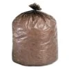 Stout Plastic Trash Bag, 20-30 Gallon, Low Density, 0.85 Mil, 30" X 36", Brown, 60 Bags/Box