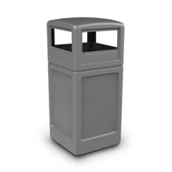 Commercial Zone Products PolyTec Series Square Trash Can With Dome Lid, Gray, 42 Gal. (73290399)