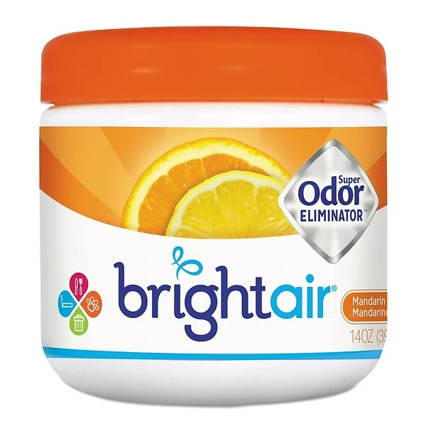 Bright Air Super Odor Eliminator Mandarin Orange & Fresh Lemon Passive Air System & Accessory, &, 14 Oz., 6/Carton (900013) 1 Bright Air Super Odor Eliminator Mandarin Orange & Fresh Lemon Passive Air System & Accessory, &, 14 Oz., 6/Carton (900013)