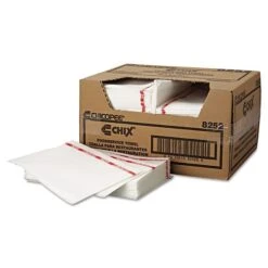 Chix® Foodservice Towels, White/Red, 13-1/2x21", 150/Case
