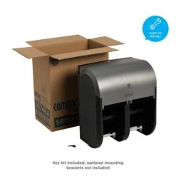 Compact® 4-Roll Quad Coreless Toilet Paper Dispenser By GP PRO, Faux Stainless, 11.750”W X 6.900”D X 13.250”H (56746A) -Kleenex Shop m007092913 s7