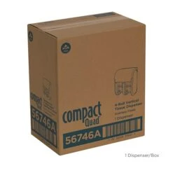 Compact® 4-Roll Quad Coreless Toilet Paper Dispenser By GP PRO, Faux Stainless, 11.750”W X 6.900”D X 13.250”H (56746A) -Kleenex Shop m007092914 s7