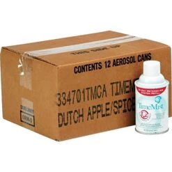 TimeMist® Metered Fragrance Dispenser Refills, Apple & Spice, 5.3 Oz., 12/Case