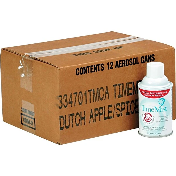 TimeMist® Metered Fragrance Dispenser Refills, Apple & Spice, 5.3 Oz., 12/Case 1 TimeMist® Metered Fragrance Dispenser Refills, Apple & Spice, 5.3 Oz., 12/Case