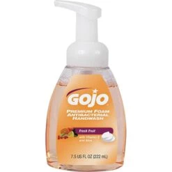 GOJO Luxury Antibacterial Foam Hand Wash Pump Bottle, Fresh Fruit Scent, 7.5 Oz., 6/Ct (5710-06CT)