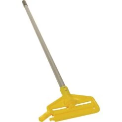 Rubbermaid® Invader® Wet Mop Handle, 1" Headband Mop, 60" Aluminum Handle, Yellow/Plastic Head