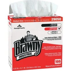 Georgia-Pacific Brawny Industrial Scrim Reinforced Wipers, 4-Ply, 9 1/4" X 16 11/16", 166/Bx/ 5 Bx/CT