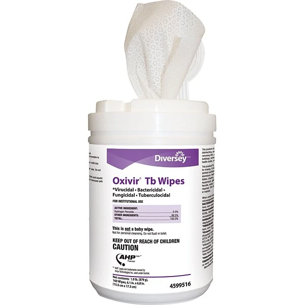 Oxivir Tb Disinfecting Wipes, 160/Pack (4599516) 1 Oxivir Tb Disinfecting Wipes, 160/Pack (4599516)