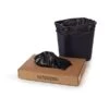 Laddawn Heavyweight 7-10 Gallon Trash Bags, Low Density, 2 Mil, Black, 15" X 9" X 24" 500 Bags/Carton