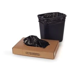 Laddawn Heavyweight 7-10 Gallon Trash Bags, Low Density, 2 Mil, Black, 15" X 9" X 24" 500 Bags/Carton