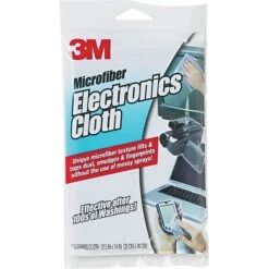 3M Microfiber Electronics Cleaning Cloth , Unscented , White , 12"(W) X 14"(L)