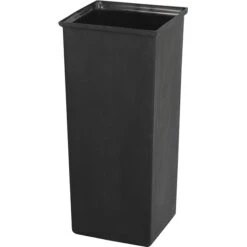 Safco Plastic Trash Can With No Lid, Black, 21 Gal. (9668)