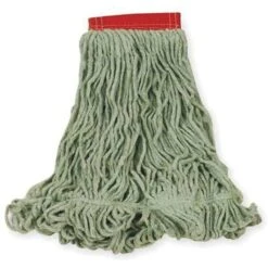 Rubbermaid Commercial Products Super Stitch 24 Oz. Blend Wet Mop, 5" Headband, Green, 6/Carton (FGD25306GR00)