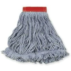 Rubbermaid Commercial Products Super Stitch 24 Oz. Blend Wet Mop, 5" Headband, Blue, 6/Carton (FGD25306BL00)