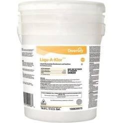 Liqu-A-Klor™ Liquid-Bactericide Disinfectant And Sanitizer, 5 Gallons, EA