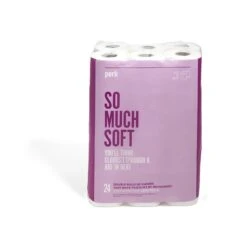 Perk Ultra Soft 2-Ply Standard Toilet Paper, White, 154 Sheets/Roll, 24 Rolls/Case (PK55155)
