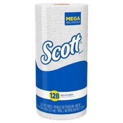 Scott Recycled Paper Towels, 1-ply, 128 Sheets/Roll, 20 Rolls/Pack (41482)