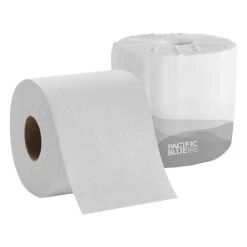 Pacific Blue Basic Recycled Toilet Paper, 1-Ply, White, 1210 Sheets/Roll, 80 Rolls/Carton (1458001/14500) -Kleenex Shop s1214745 s7