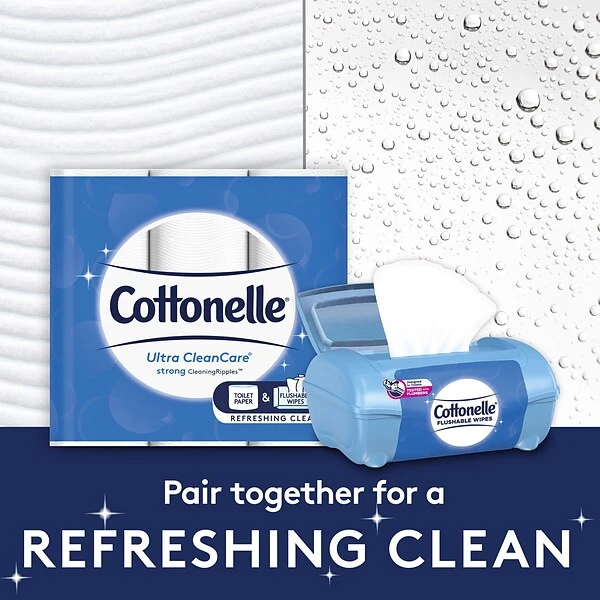 Cottonelle Flushable Wet Wipes, White, 42 Wipes (36734) 3 Cottonelle Flushable Wet Wipes, White, 42 Wipes (36734) - Image 3