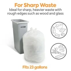 Coastwide Professional™ AccuFit 23 Gal. Trash Bags, Low Density, 0.9 Mil, Clear, 25 Bags/Roll, 8 Rolls (CW22933) -Kleenex Shop s1220031 s7