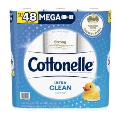 Cottonelle Ultra CleanCare 1-Ply Standard Toilet Paper, 312 Sheets/Roll, 12 Rolls/Case (47804)