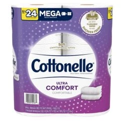 Cottonelle Ultra ComfortCare 2-Ply Standard Toilet Paper, White, 268 Sheets/Roll, 6 Mega Rolls/Pack (48611)